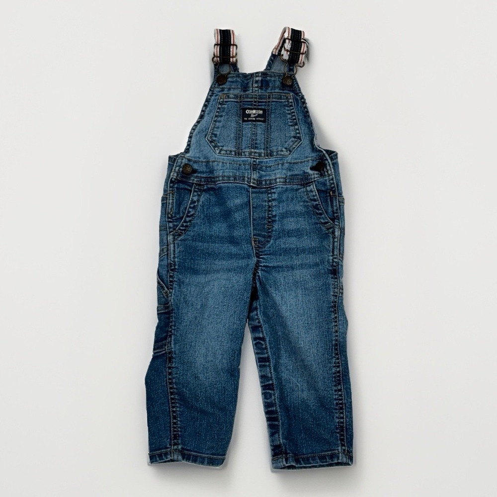 OshKosh B'gosh Denim Bib Overalls 18 Months Unisex Baby & Toddler Carpenter